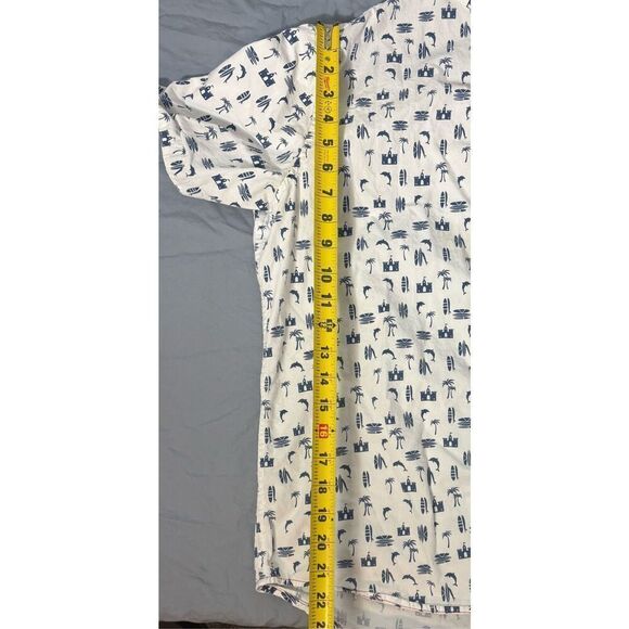 Burnside Men's White Tropical Print Button Down Short Sleeve Shirt Size M - Picture 6 of 7